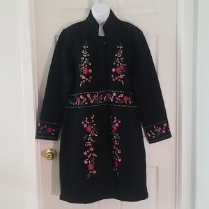 Wool Floral Embroidered Jacket